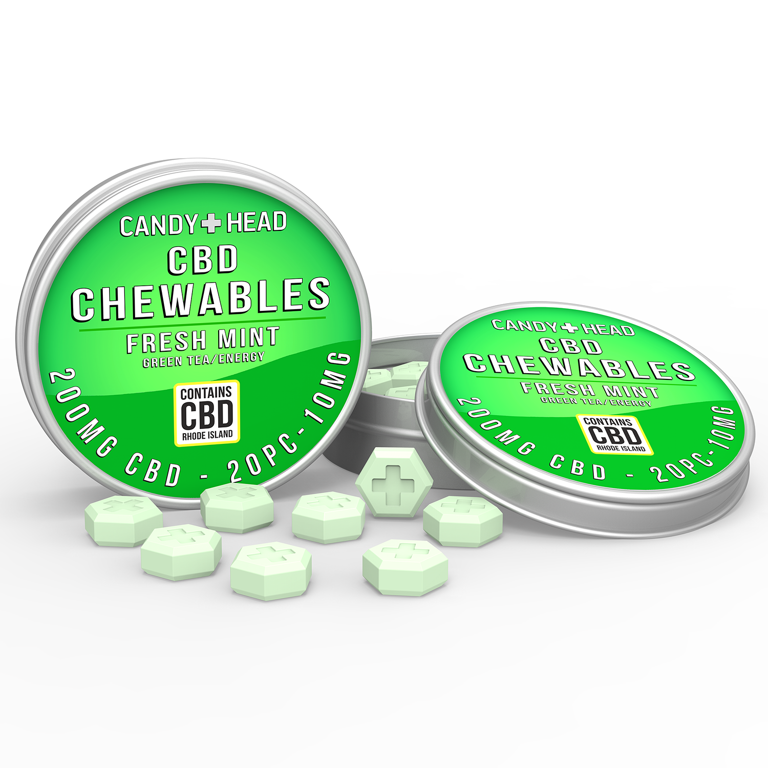 Mint CBD Tablets (20pc, 10mg each, 200 Total)
