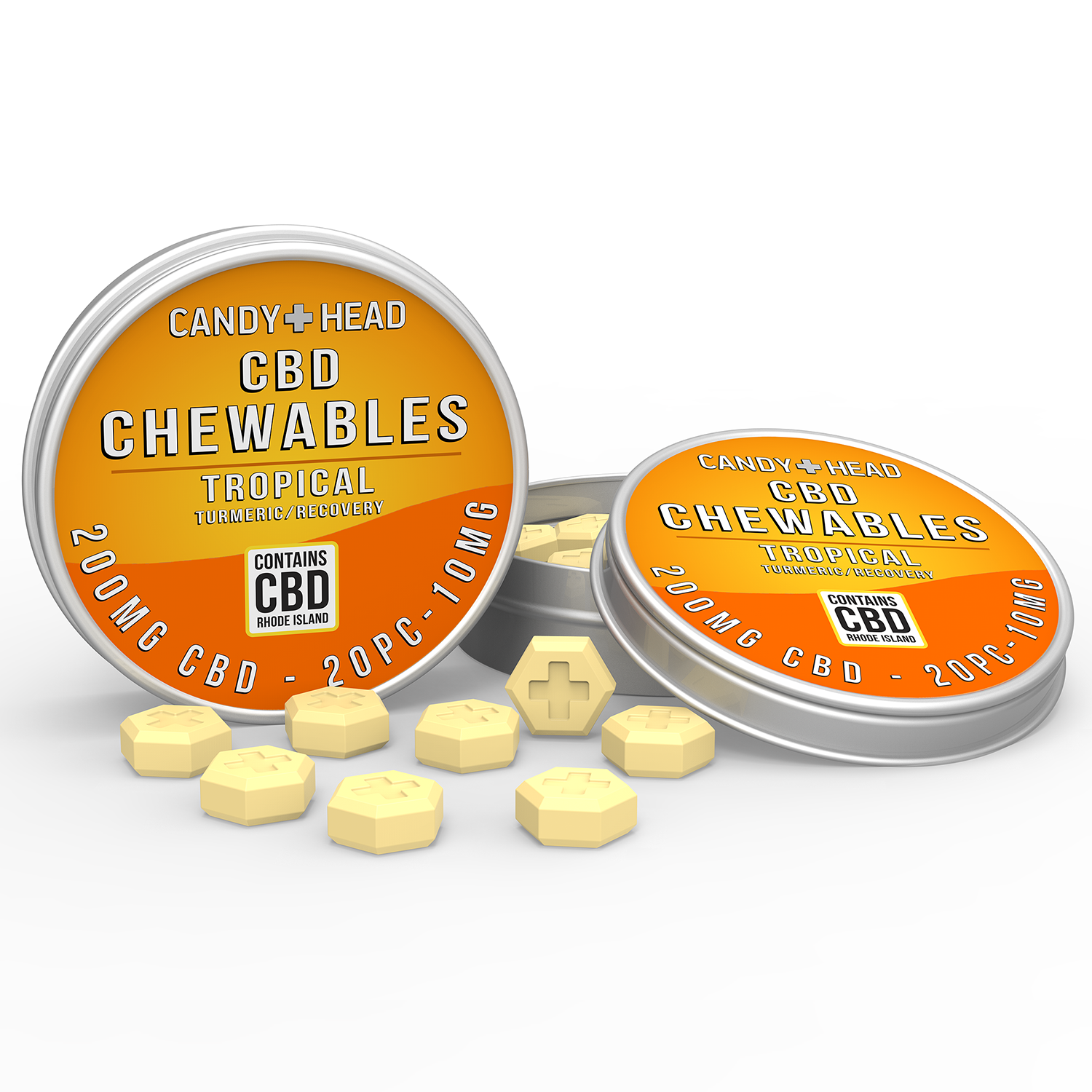 Tropical CBD Tablets (20pc, 10mg each, 200 Total)
